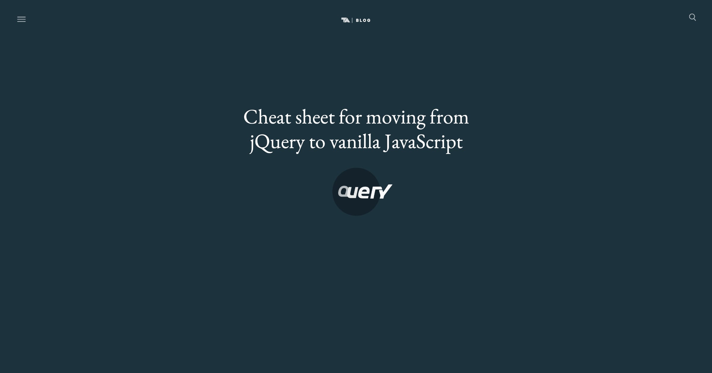 Cheat sheet for moving from jQuery to vanilla JavaScript   Tobias ...