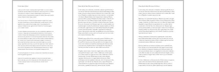 Three zoomed out articles