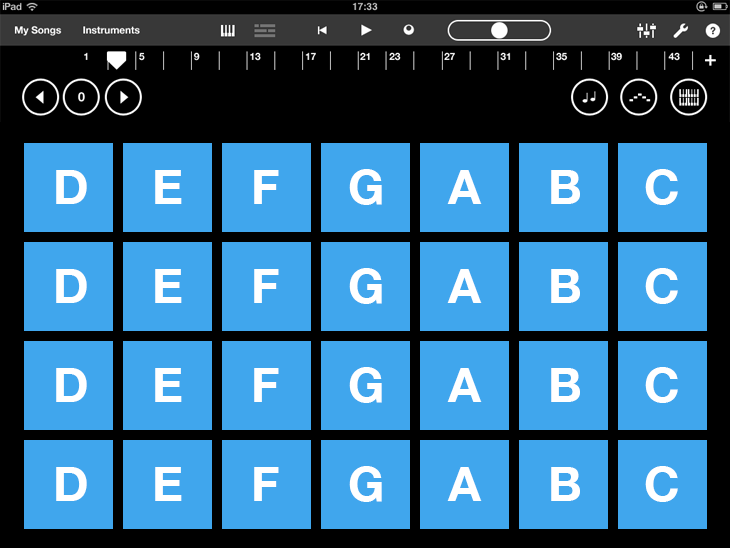 Non-skeuomorphic piano